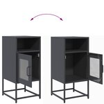 vidaXL Table de chevet anthracite 36x39x78 cm acier laminé à froid
