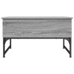 vidaXL Table basse sonoma gris 70x50x40 cm bois d'ingénierie et métal