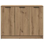 vidaXL Buffet chêne artisanal 90 5x30x70 cm bois d'ingénierie