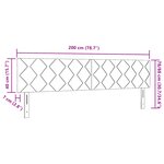 vidaXL Tête de lit LED Gris Clair Set de 2 Gris clair Tissu  Bois 200 cm