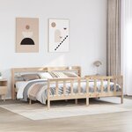 vidaXL Cadre de lit sans matelas 200x200 cm bois massif de pin