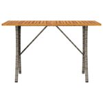 vidaXL Canapé de jardin 3 places coussins et table gris résine tressée