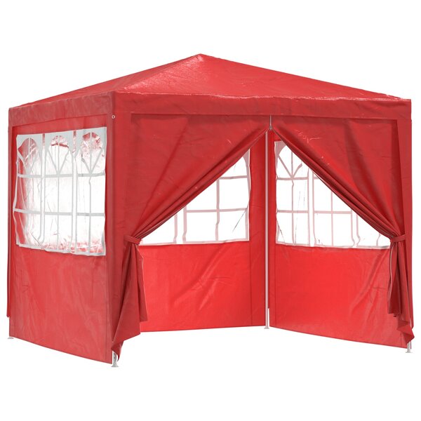 vidaXL Tente de fête Rouge 250 x 250 x 240 cm PE et acier