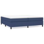 vidaXL Cadre de lit Bleu 200x200 cm Tissu