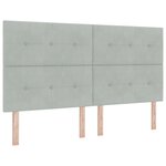 Tête de lit Button Tufted Gris Clair 180 cm Velours