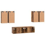 vidaXL Ensemble meuble TV 6 Pièces Bois ancien 60 x 30 x 30 cm