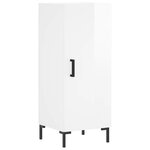 vidaXL Buffet Blanc brillant 34 5x34x90 cm Bois d'ingénierie