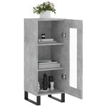 vidaXL Buffet Gris béton 34 5x34x90 cm Bois d'ingénierie