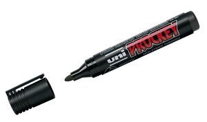 Marqueur PROCKEY PM122 Pointe conique moyenne 1 8 - 2 2mm Noir UNI-BALL