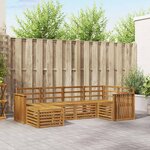 vidaXL Ensemble de canapé d'angle 6 Pièces Naturel Bois d'Acacia Massif