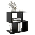 vidaXL Tables de chevet 2 Pièces noir 50x30x51 5 cm bois d'ingénierie