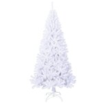 vidaXL Arbre de Noël artificiel avec branches épaisses blanc 210cm PVC
