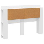 vidaXL Cabinet de Tête de Lit Blanc brillant Bois d’ingénierie