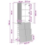 vidaXL Ensemble de Meubles 2 Pièces 66 x 34 5 x 90 cm Bois d'ingénierie