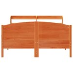 vidaXL Cadre de lit sans matelas cire marron 160x200cm bois pin massif
