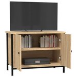 vidaXL Meuble TV avec portes Chêne Sonoma 60x35x45 cm Bois d'ingénierie