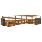 vidaXL Ensemble de canapés d'extérieur 7 pc Naturel
