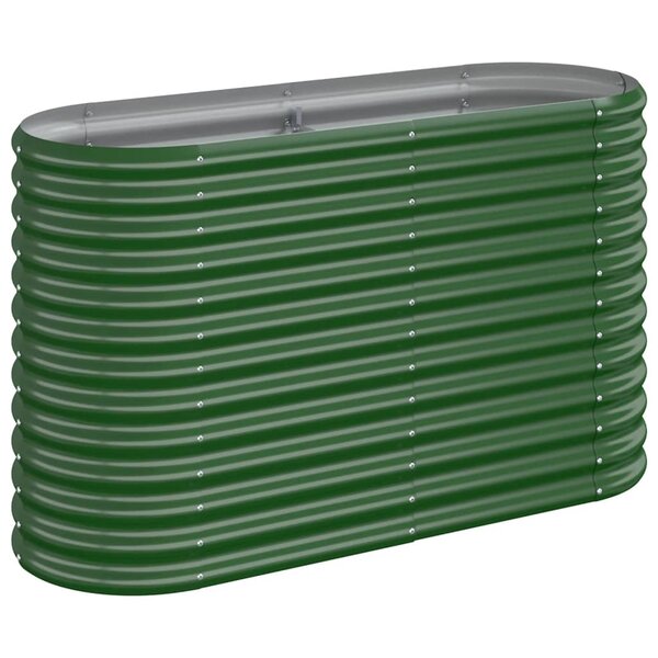 vidaXL Lit surélevé de jardin Acier galvanisé 114x40x68 cm Vert