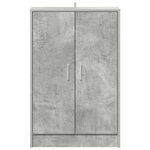vidaXL Armoire à chaussures Gris béton 60x35x92 cm Bois d’ingénierie