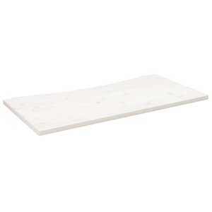 vidaXL Dessus de bureau blanc 100x60x2 5 cm bois massif de pin