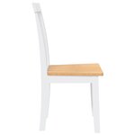 vidaXL Chaises à manger 2 Pièces blanc bois massif caoutchouc