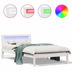 vidaXL Cadre de lit Blanc 80 x 200 cm Bois massif en pin