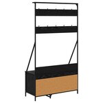 vidaXL Porte-vêtements Chêne noir 100 x 41 x 184 cm Bois d'ingénierie