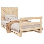 vidaXL Cadre de lit sans matelas avec tête de lit 100x200 cm
