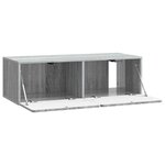 vidaXL Meuble TV mural 98 x 41 x 30 cm Sonoma gris Bois d'ingénierie