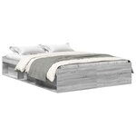 vidaXL Cadre de lit sans matelas sonoma gris 160x200 cm
