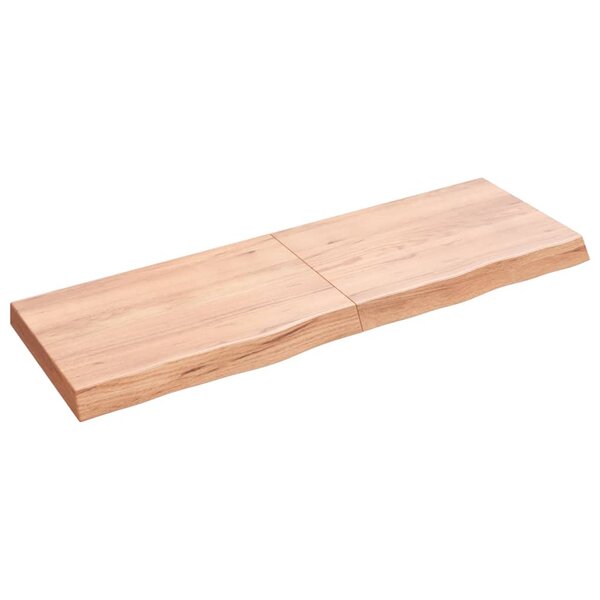 vidaXL Étagère murale marron clair bois chêne massif traité