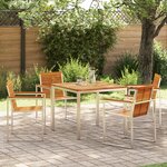 Ensemble de repas de jardin 5 pièces en bois d'acacia vidaXL