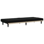 vidaXL Canapé-lit avec porte-gobelets noir tissu