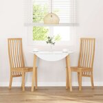 vidaXL Chaises à manger 2 Pièces bois massif caoutchouc