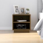 vidaXL Tables de chevet 2Pièces Marron miel 40x34x40cm Bois de pin solide