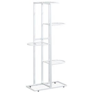 vidaXL Support pour plantes 5 niveaux 43x22x98 cm Blanc Métal