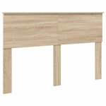 vidaXL Cadre de lit Chêne fumé 150 x 200 cm Bois d'ingénierie