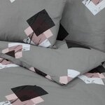 vidaXL Ensemble de housse de couette Gris 200x200 cm Coton
