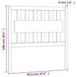 vidaXL Tête de lit Blanc 95 5x4x100 cm Bois massif de pin