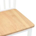vidaXL Chaises à manger 2 Pièces blanc bois massif caoutchouc