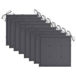 vidaXL Chaises pliables de jardin lot de 8 avec coussins Bois d'acacia