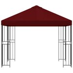 vidaXL Pavillon 3 x 3 m Bordeaux Polyester et Acier 190 gsm