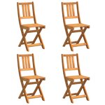 vidaXL Chaises de jardin pliantes 4 Pièces 36x46x86 cm Bois d'acacia massif