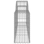 vidaXL Paniers à gabions arqués 7 Pièces 200x30x60/80 cm Fer galvanisé