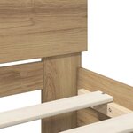 vidaXL Cadre de lit avec bandes LED Chêne artisanal Bois d'ingénierie