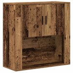 vidaXL Meuble mural Bois Ancien 80 x 33 x 80 cm Bois d'ingénierie