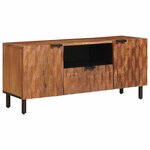vidaXL Meuble TV avec tiroir Finition Acacia Brun 105 x 33 x 46 cm