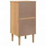 vidaXL Table de chevet SENJA aspect de rotin marron bois de pin massif