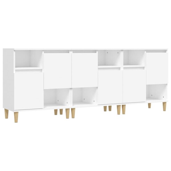 vidaXL Buffets 3 Pièces blanc 60x35x70 cm bois d'ingénierie