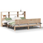vidaXL Lit bibliothèque sans matelas 180x200 cm bois massif de pin